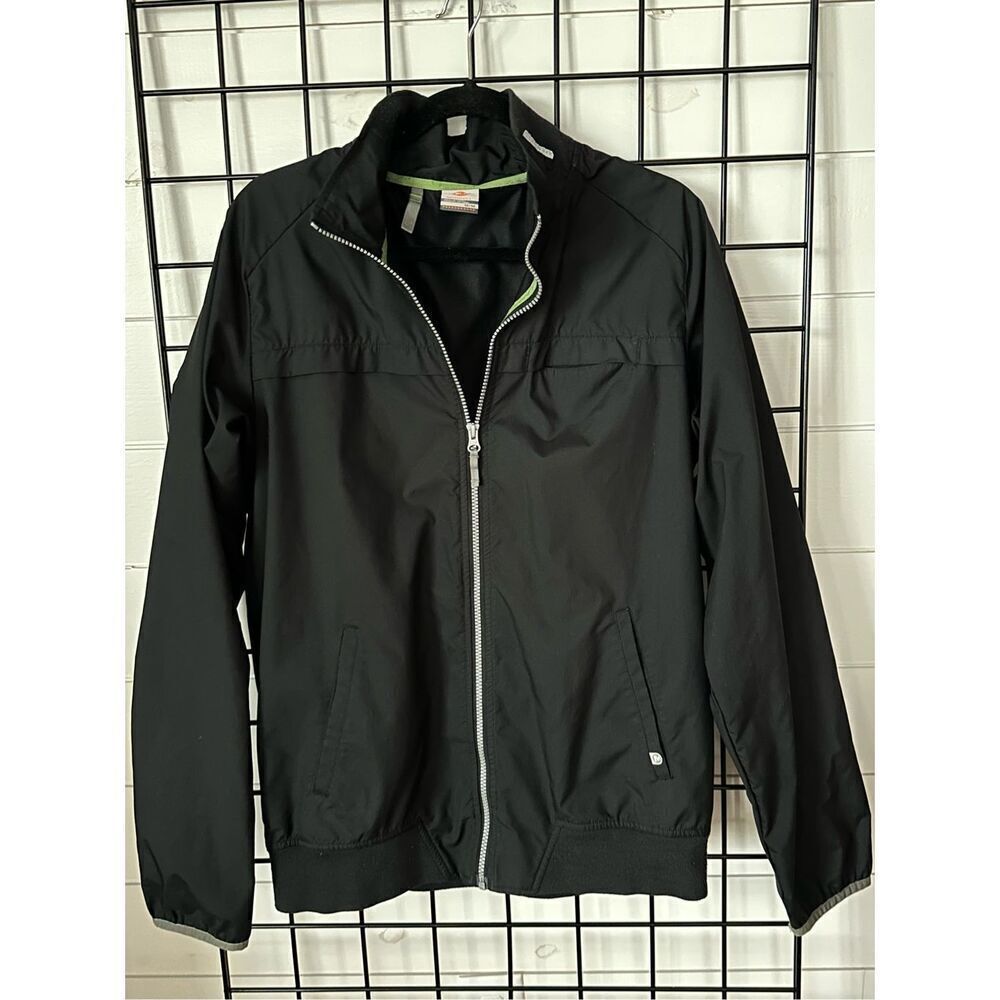 Men’s Merrell Windbreaker Jacket M Black Poly Full Zip Euc - Image 6